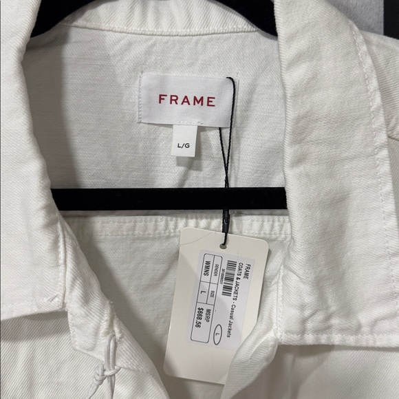 Frame  Heritage Oversized Denim Jacket White Size L - Picture 2 of 5